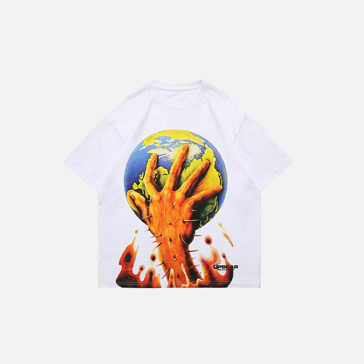 Changed World T-shirt  White Oversize XL  - VILIVAUN