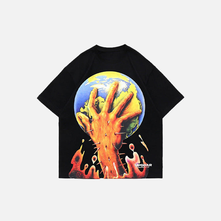 Changed World T-shirt  Black Oversize XL  - VILIVAUN
