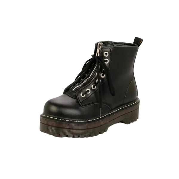 Leather Flat Heel Shoes