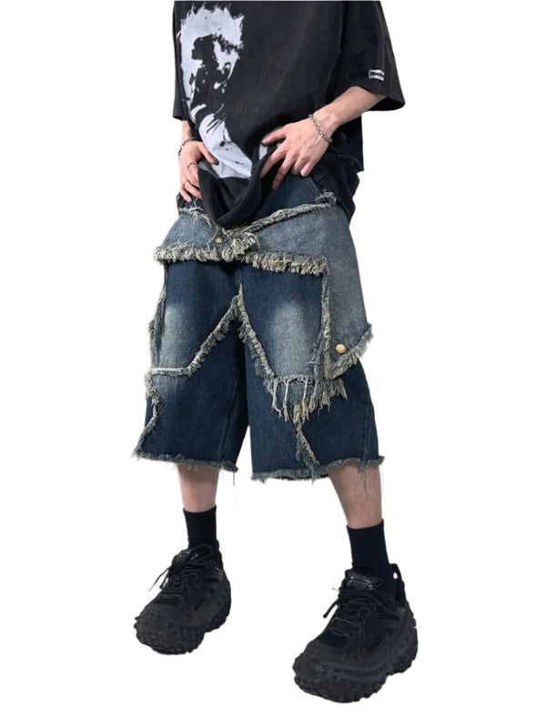 Vintage Star Fringe Jorts     - VILIVAUN