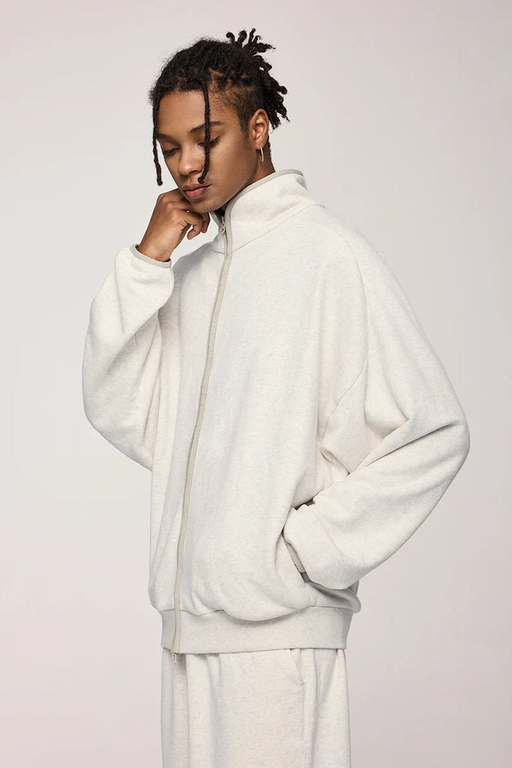 Double Zipper Stand Collar Jacket - VILIVAUN