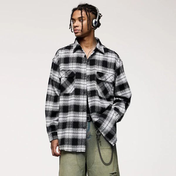 Y2k Plaid Wool Shirt