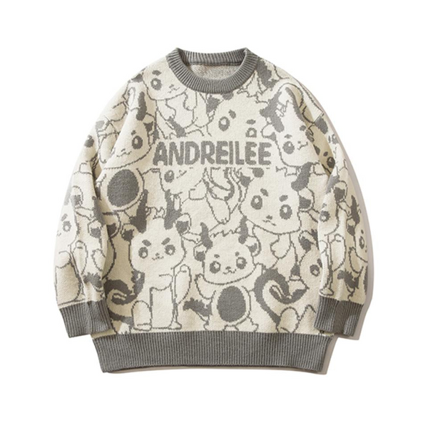 Baby Dragons Loose Sweater     - VILIVAUN