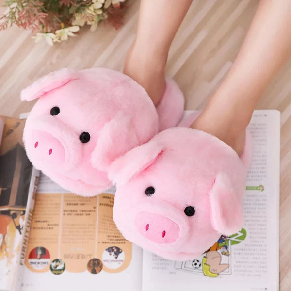 Cute Pink Pig Slippers
