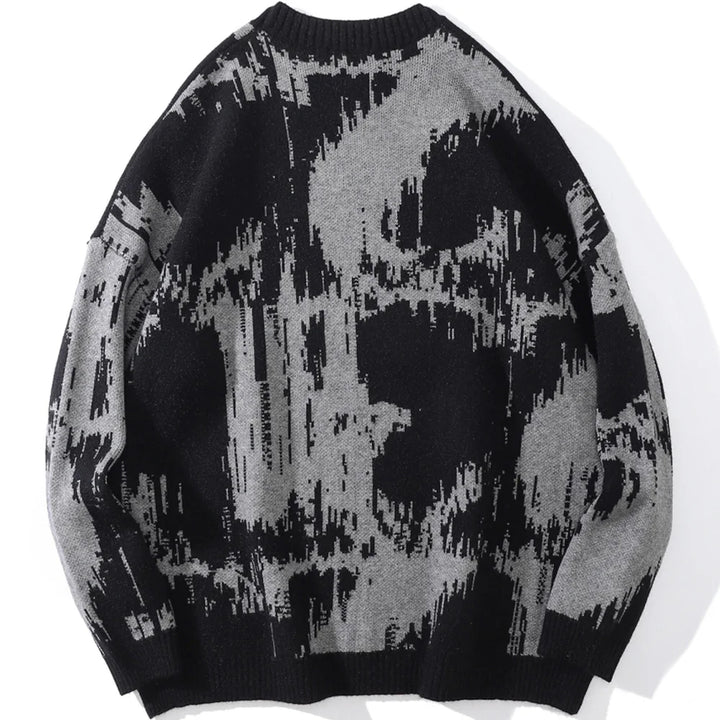 Punk Letter Knitted Diablo Sweater - VILIVAUN