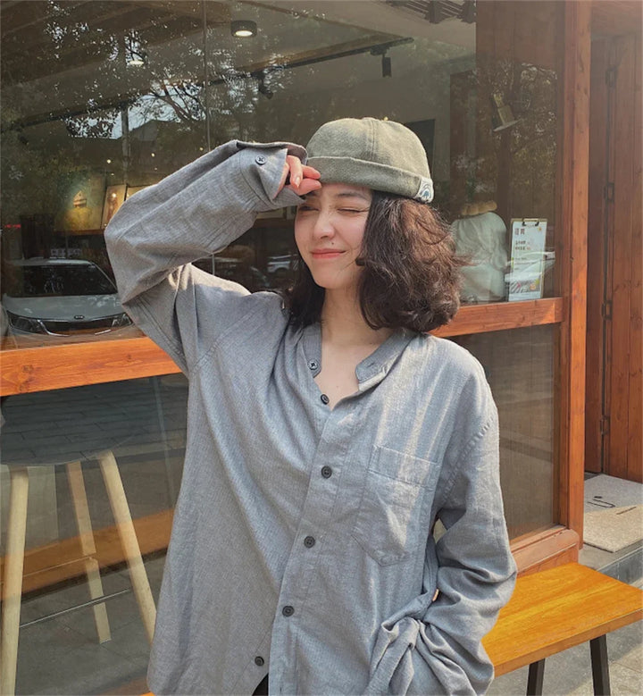 Vintage Solid Color Beanies     - VILIVAUN