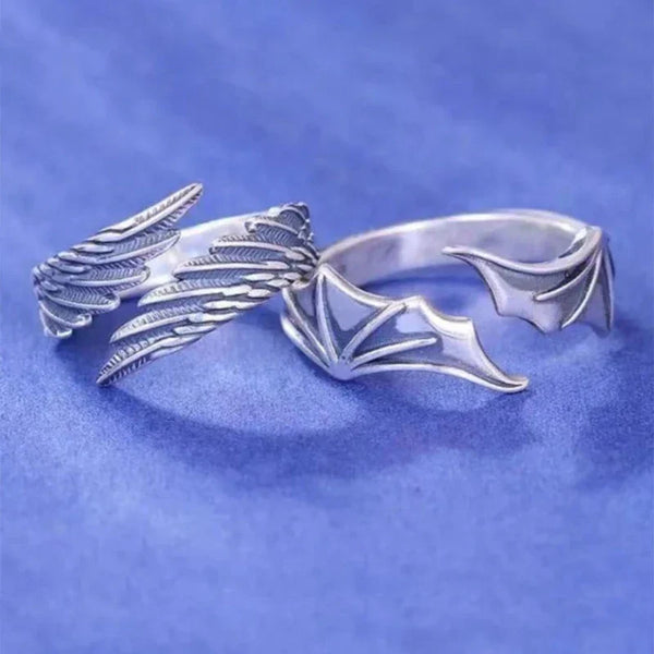 Y2K Gothic Punk Angel Devil Wings Rings