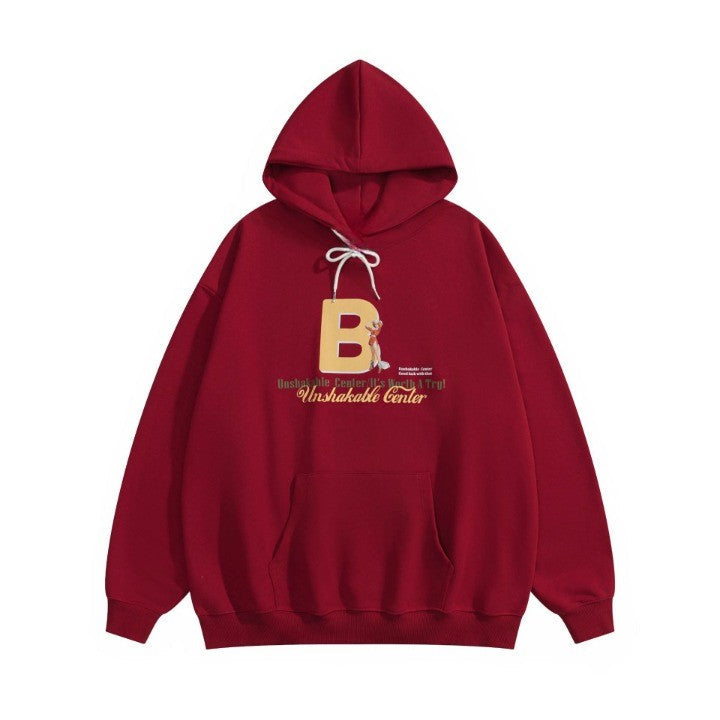 UnShakable Rabid Hoodie  Purplish Red S  - VILIVAUN
