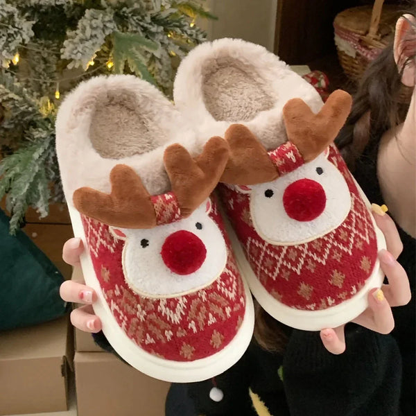 Cute Cartoon Deer Slippers