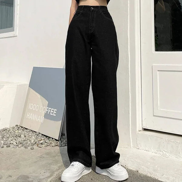 High Waist Vintage Punk Wide Jeans