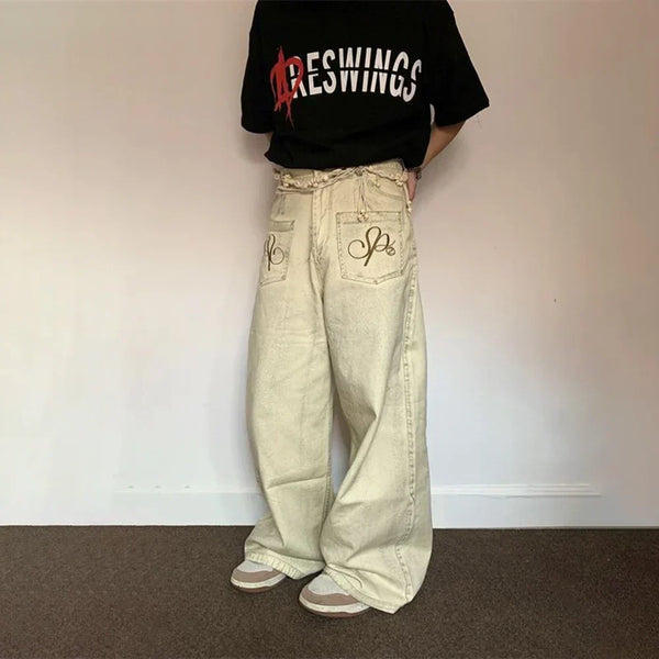 Y2K American Loose Straight Jeans