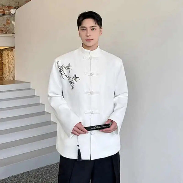 Korean Style Bamboo Pattern Shirt