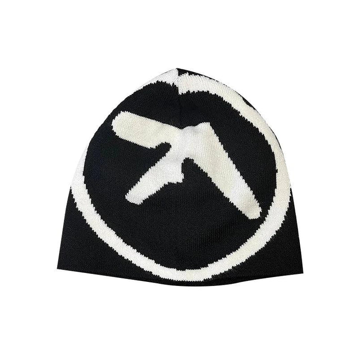 Y2K Twins Knitting Hat  Black One Size  - VILIVAUN
