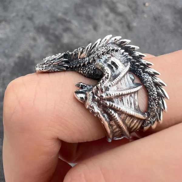 Dragon Wings Gothic Punk Adjustable Rings