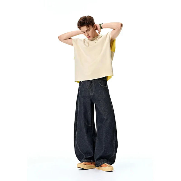 Vintage Loose Fit Scythe Cut Wide Leg Jeans