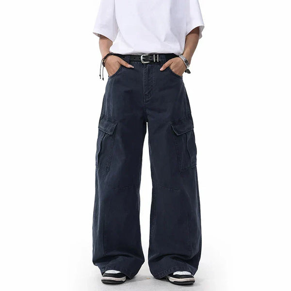 Straight Casual Pure Cotton Cargo Pants