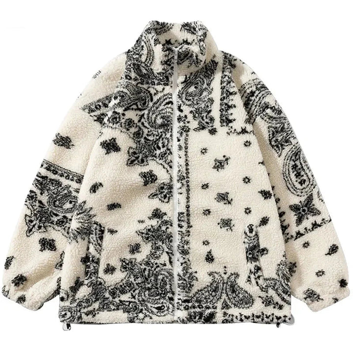 Bandana Vibe Fuzzy Jacket     - VILIVAUN