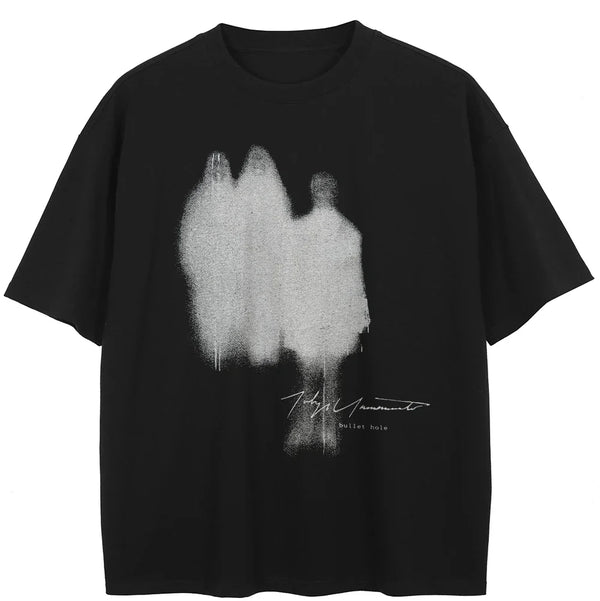 Vintage Shadow Graphic Hip Hop T-Shirt