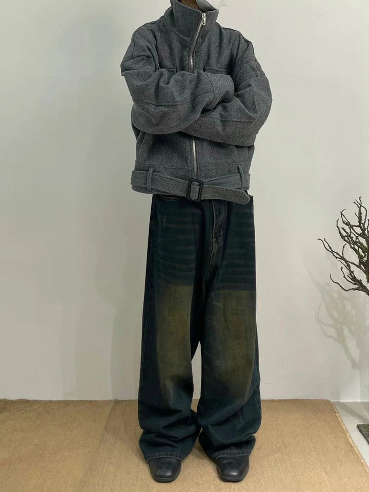 Y2K Wide Leg Baggy Jeans     - VILIVAUN