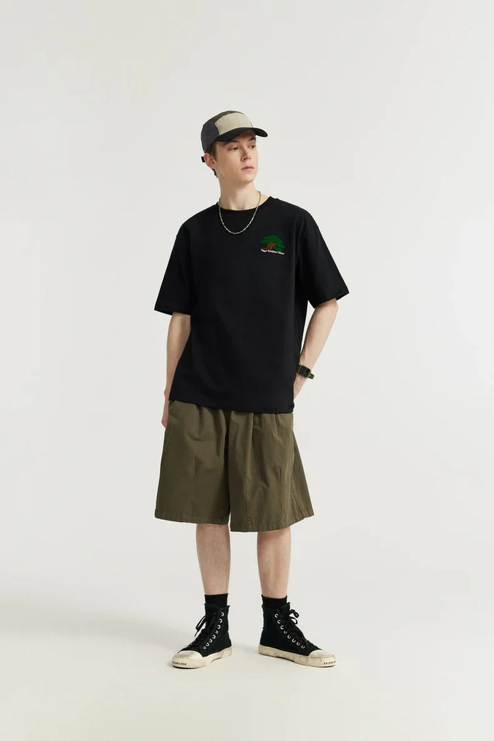 Bonsai Thread Round Neck T-Shirt     - VILIVAUN
