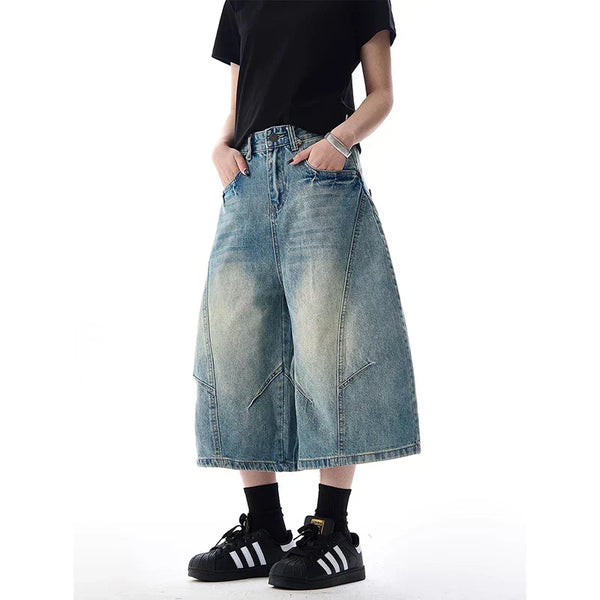 Vintage Gothic High Waist Cargo Jort