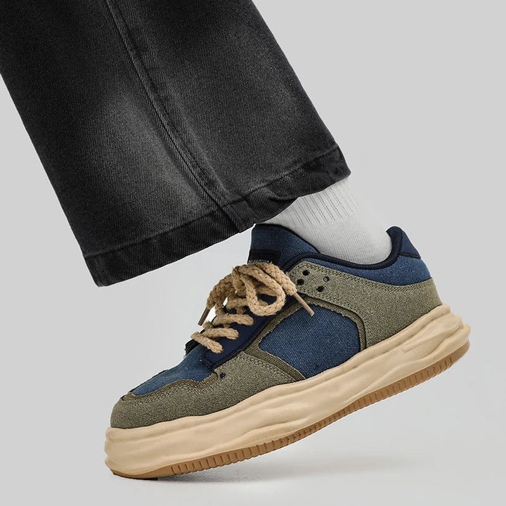 Breathable Canvas Mesh Mixed Colors Shoes     - VILIVAUN