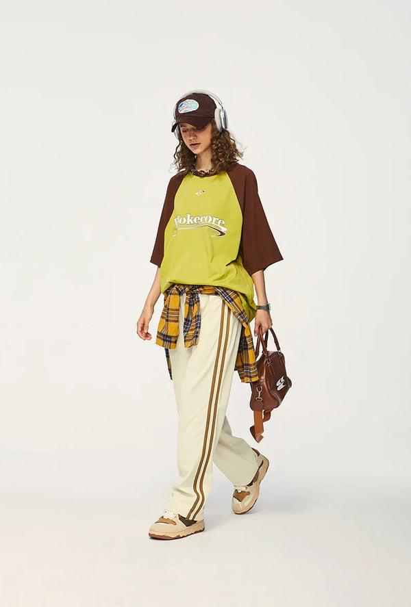 Elastic Waist Striped Track Pants Pants