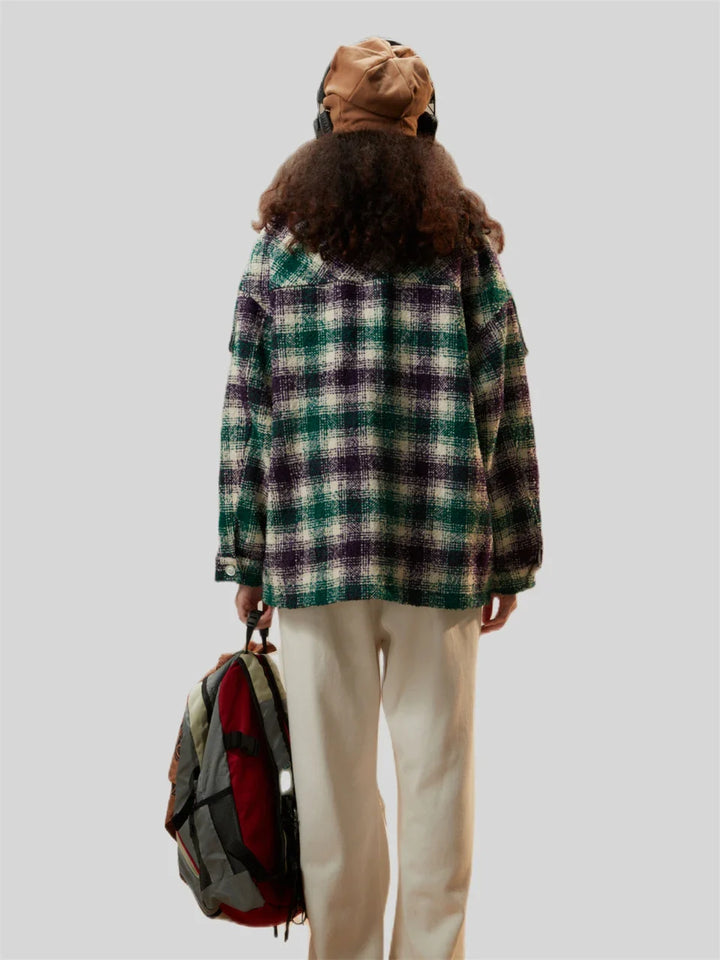 Colourful Vintage Oversize Jacket jacket    - VILIVAUN