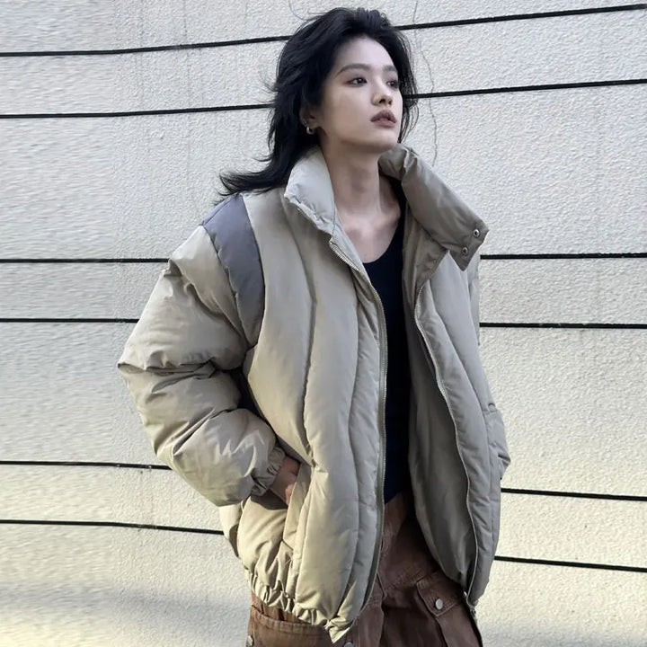 Y2k Padded Heavy Solid Winter Jacket - VILIVAUN