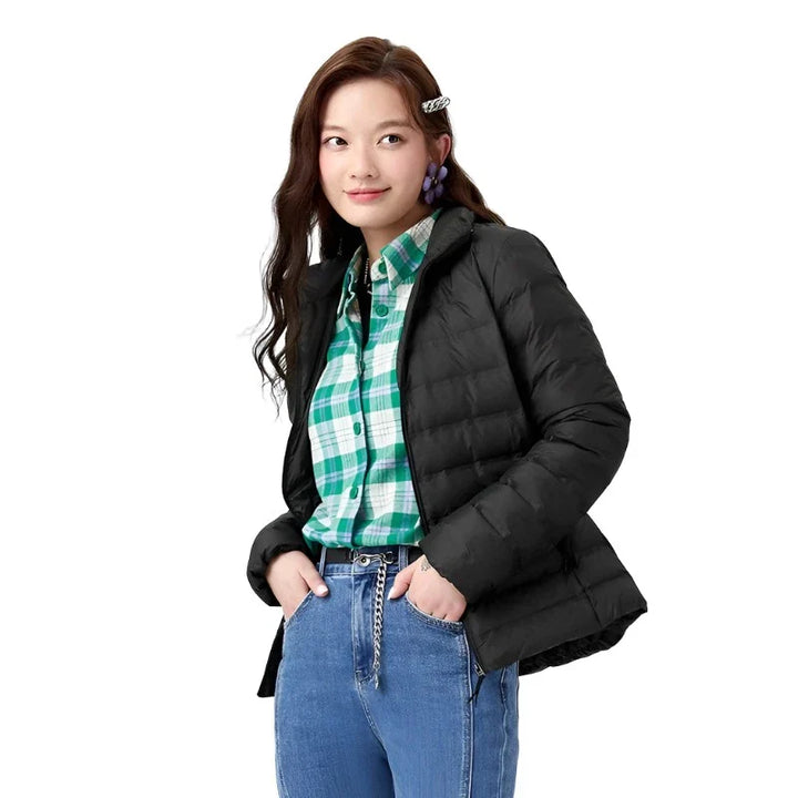 Puffer Versatile Solid Color Stand Collar Jacket     - VILIVAUN