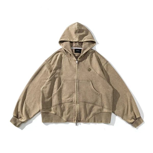 Solid Color Casual Trendy Vintage Hoodies