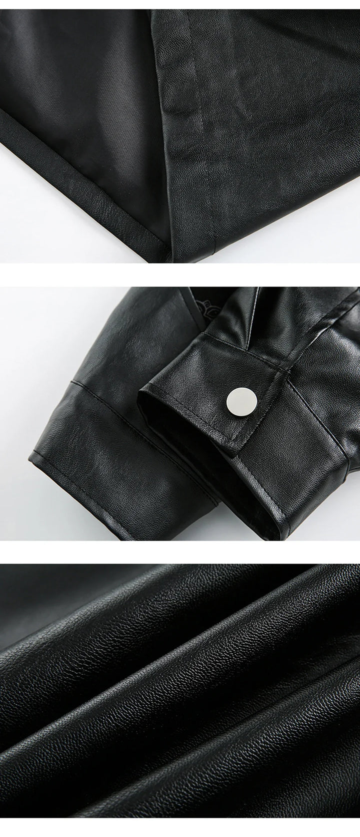 Moon lit Rebel Leather Jacket     - VILIVAUN