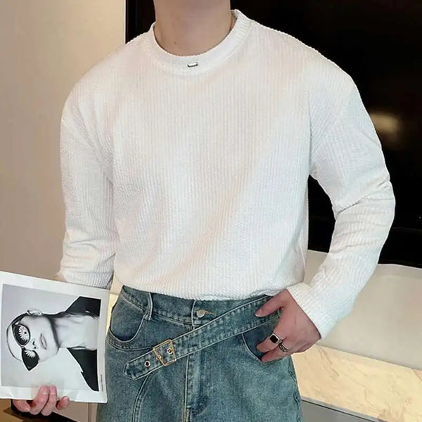Casual Korean Style Round Collar T-Shirt