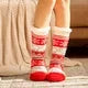 Christmas Fluffy Socks  snowflake sheep One Size  - VILIVAUN