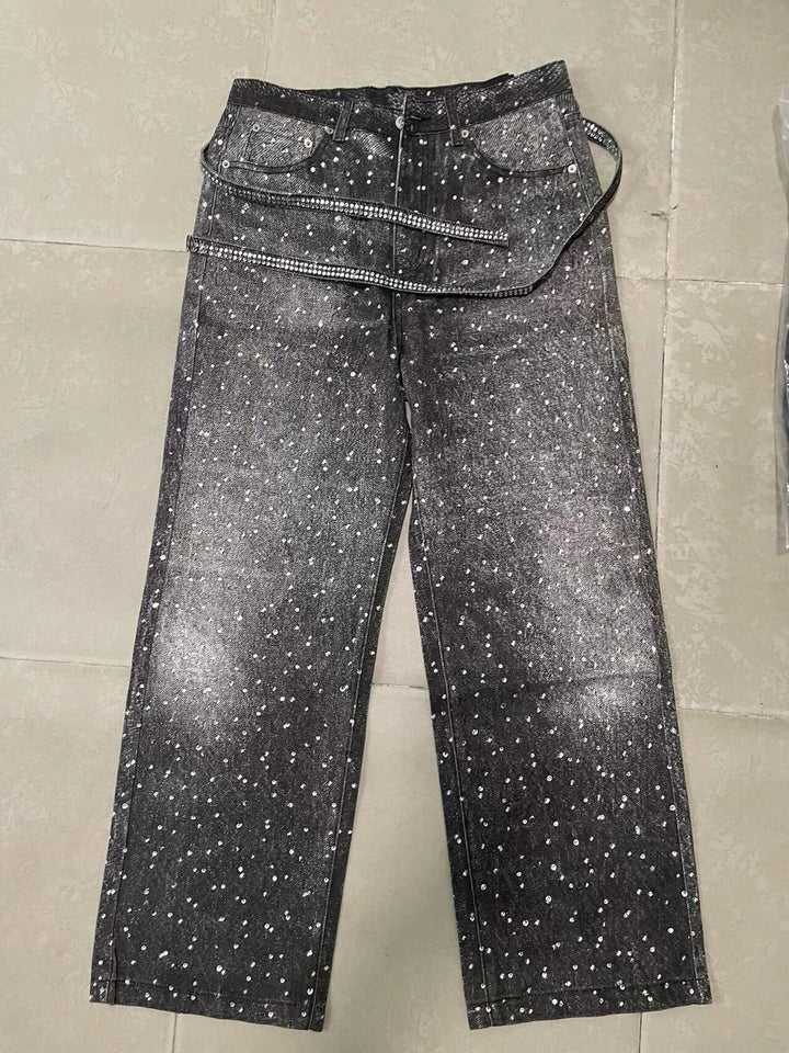 Glowing Starts Denim Jeans black M - VILIVAUN