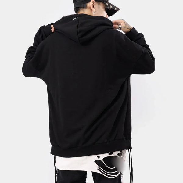 Retro Zip-Up Gothic Hoodie