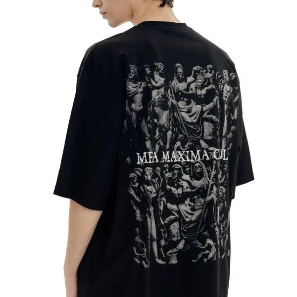 Oversized Graphic Print Goth T-shirt