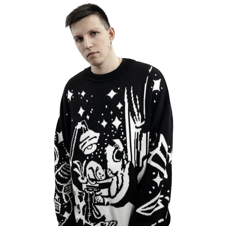 Lo-Fi Vintage Anime Sweater     - VILIVAUN