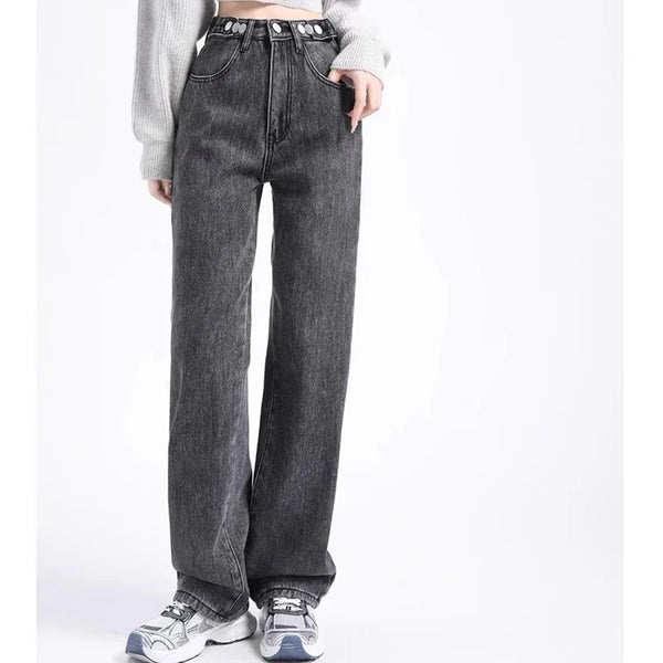 High Waist Velvet Jeans Girls Jeans