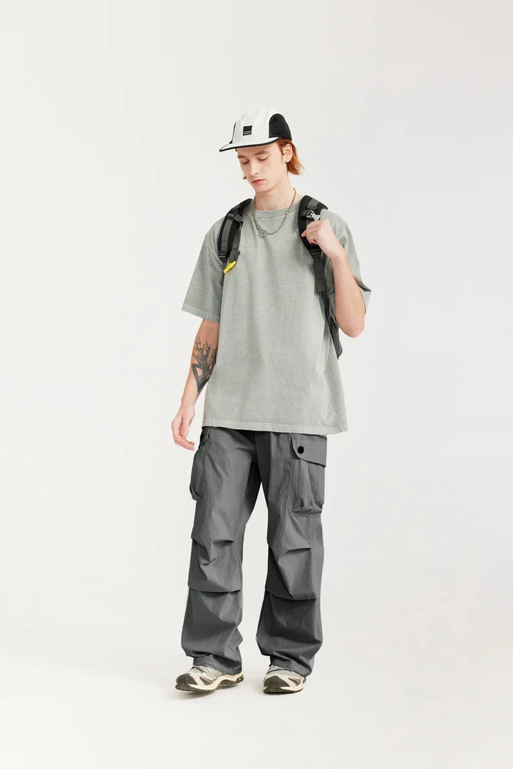 Trendy Loose Fit Cargo Pants     - VILIVAUN