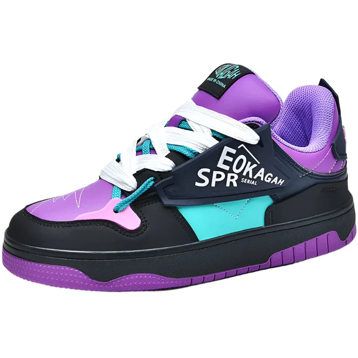 Neon Versatile Boardwalk Sneakers  Purple 36  - VILIVAUN