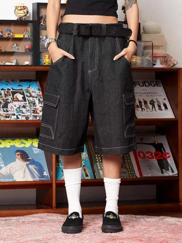 Y2k Vintage Baggy Oversize Woman's Short     - VILIVAUN