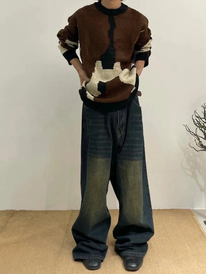 Y2K Wide Leg Baggy Jeans     - VILIVAUN