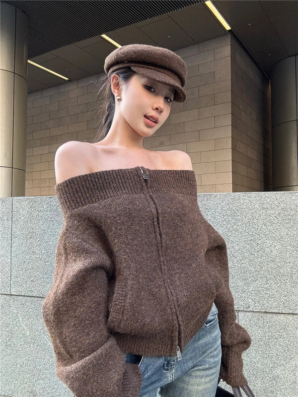 Casual Cozy Winter Girl Cardigan Sweater