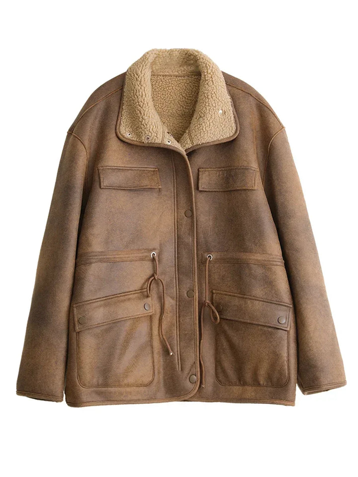 Double-Sided Rebellion Heavy Jacket  Coffee S  - VILIVAUN