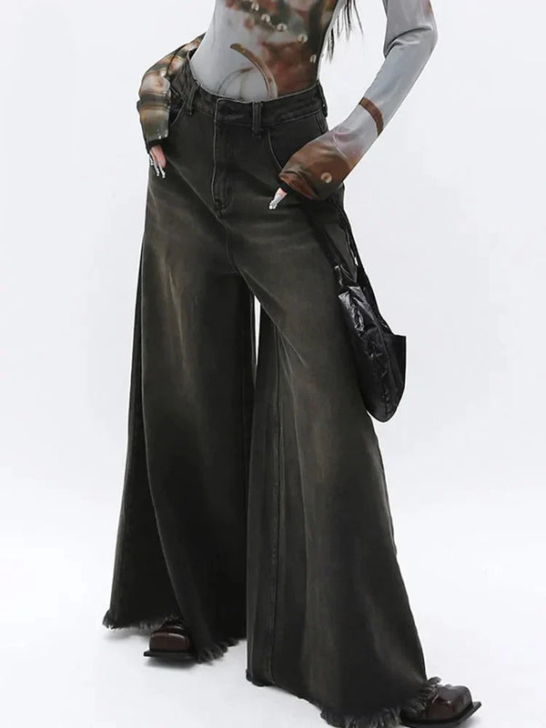Vintage Washed Bell Bottom Jeans