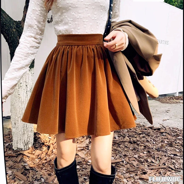 Chic Velvet Winter Midi Skirt