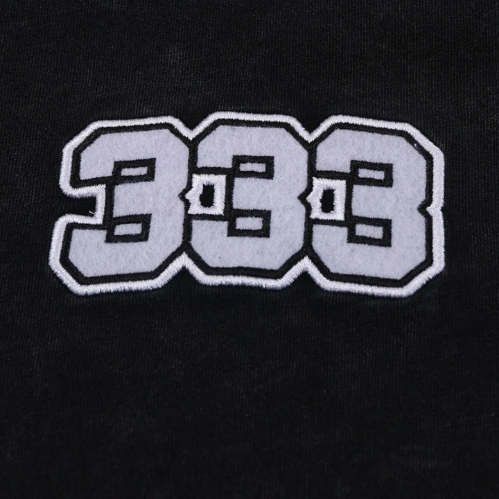 333  Arc Embroidery  T-Shirt     - VILIVAUN