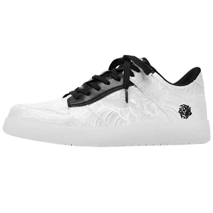Yagasuri Japanese Art Sneakers  White 36  - VILIVAUN