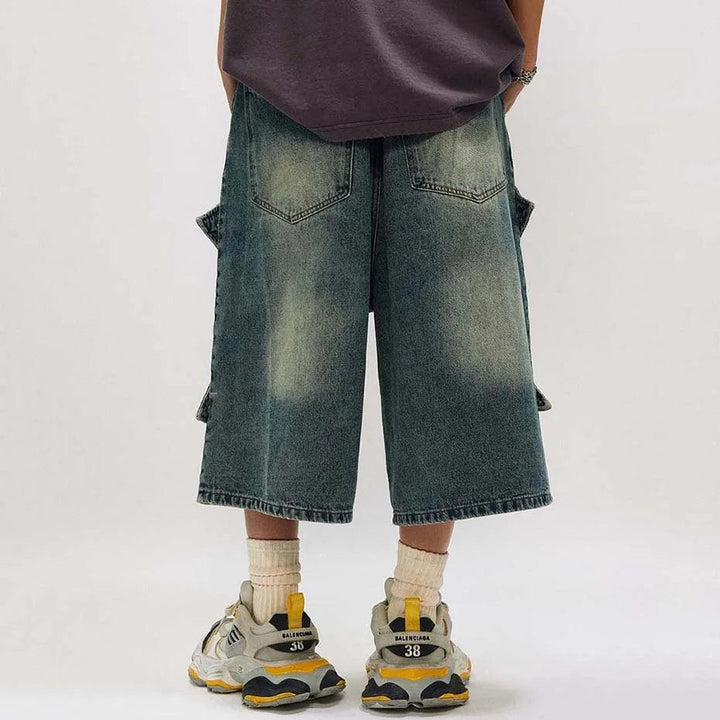 Vintage Men's Baggy Denim Jort     - VILIVAUN